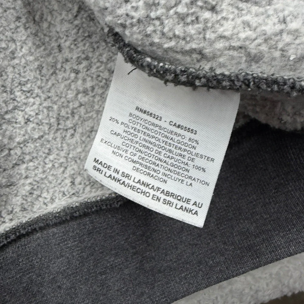 Nike‎ Sportswear Mens XL Full Zip Hoodie Gray Navy Blue Swoosh Fleece RN58323